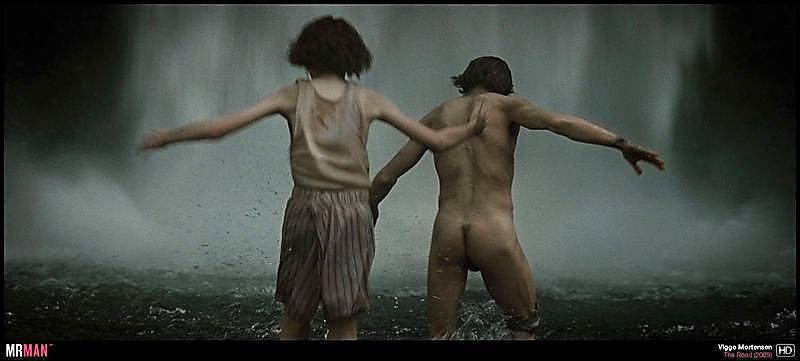 Viggo Mortensen's butt and balls in The Road